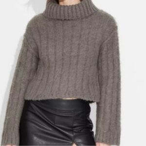 Cozy Gray Turtleneck Sweater